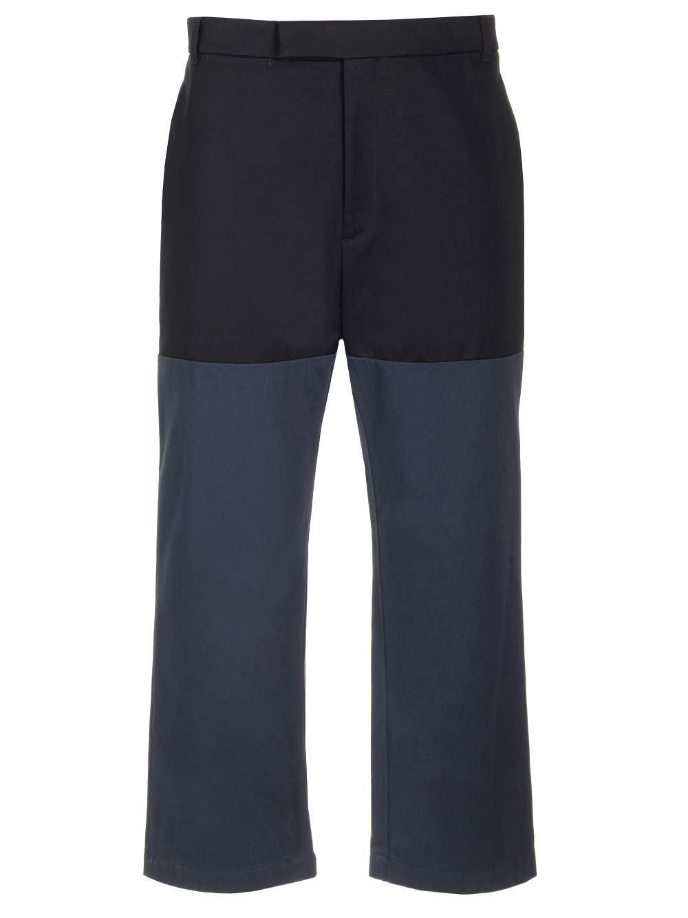 Shop Thom Browne Combined Trousers In Navy