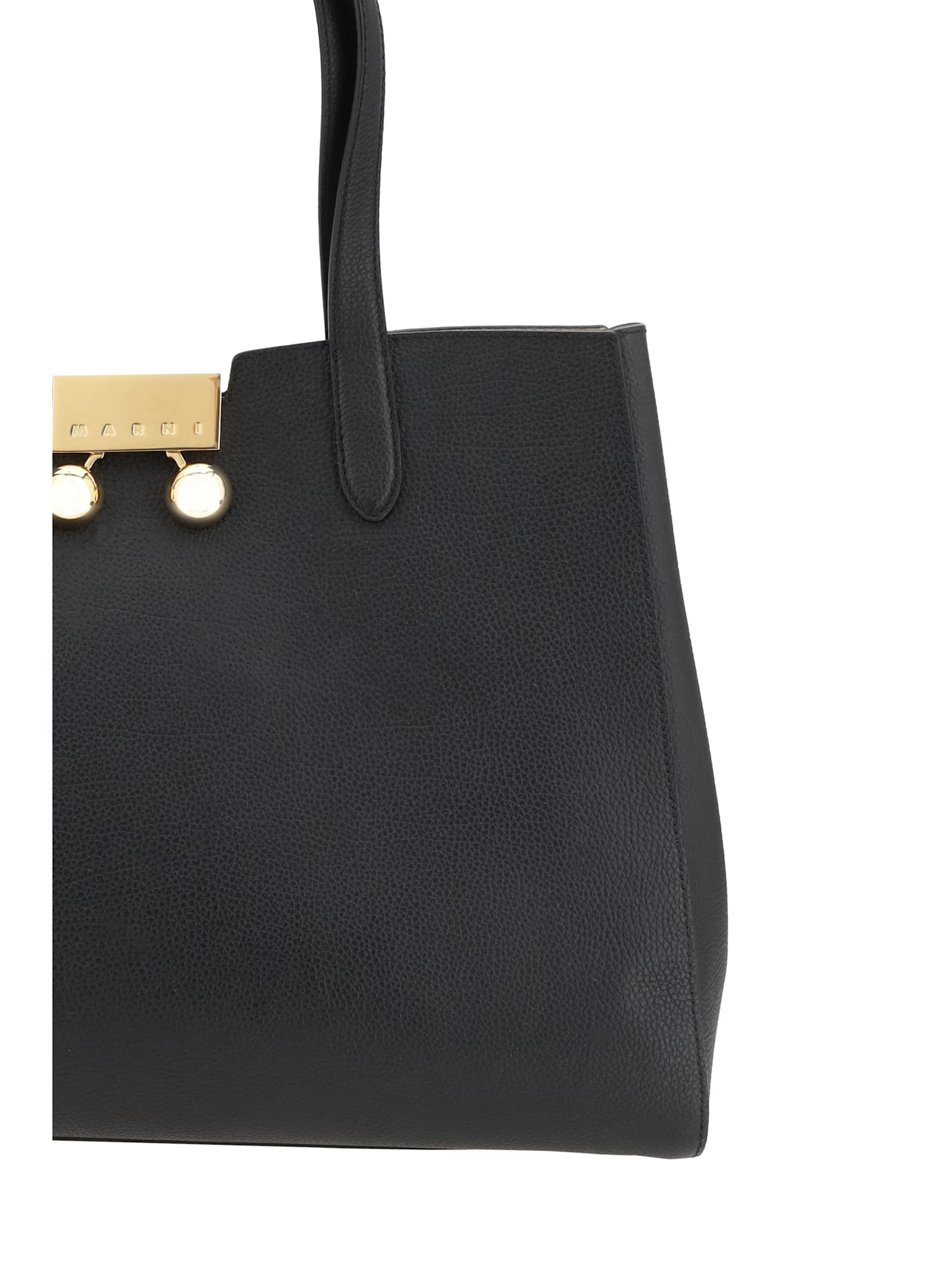 Shop Marni Tote Medium Bag In Black