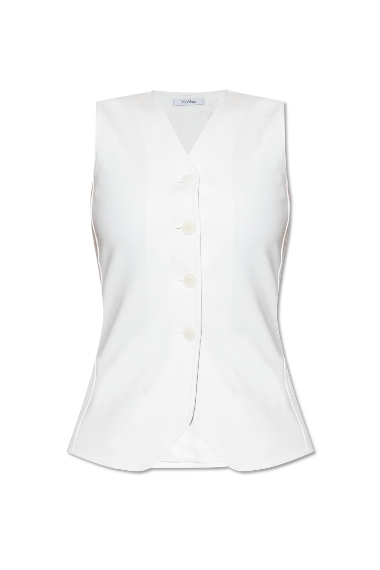 Max Mara Fornovo Vest In White