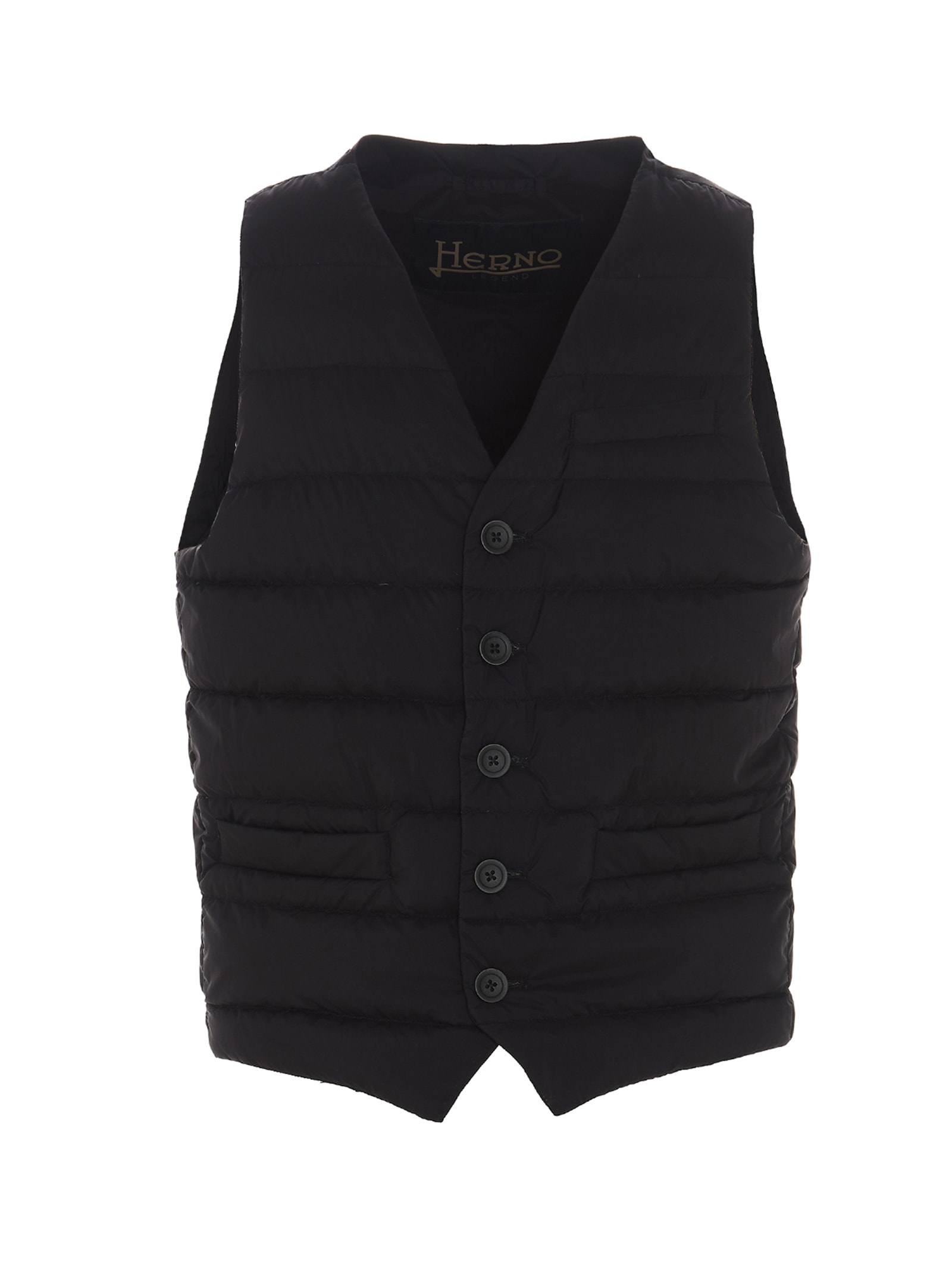 Herno Legend Il Panciotto Sleeveless Jacket In Black