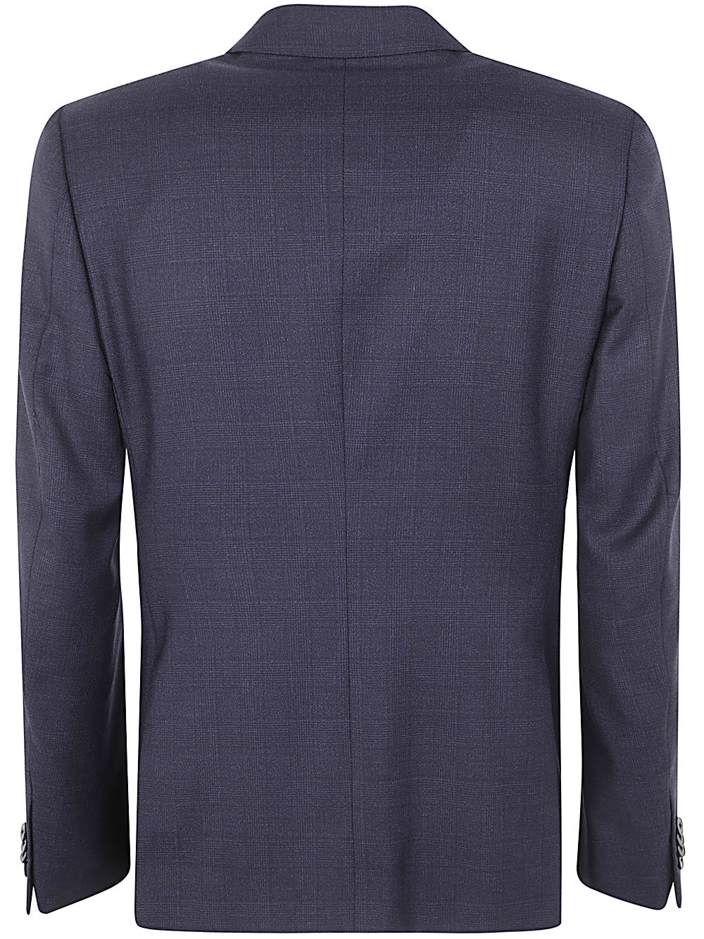 Shop Zegna Pure Wool Suit In Navy Blue Check