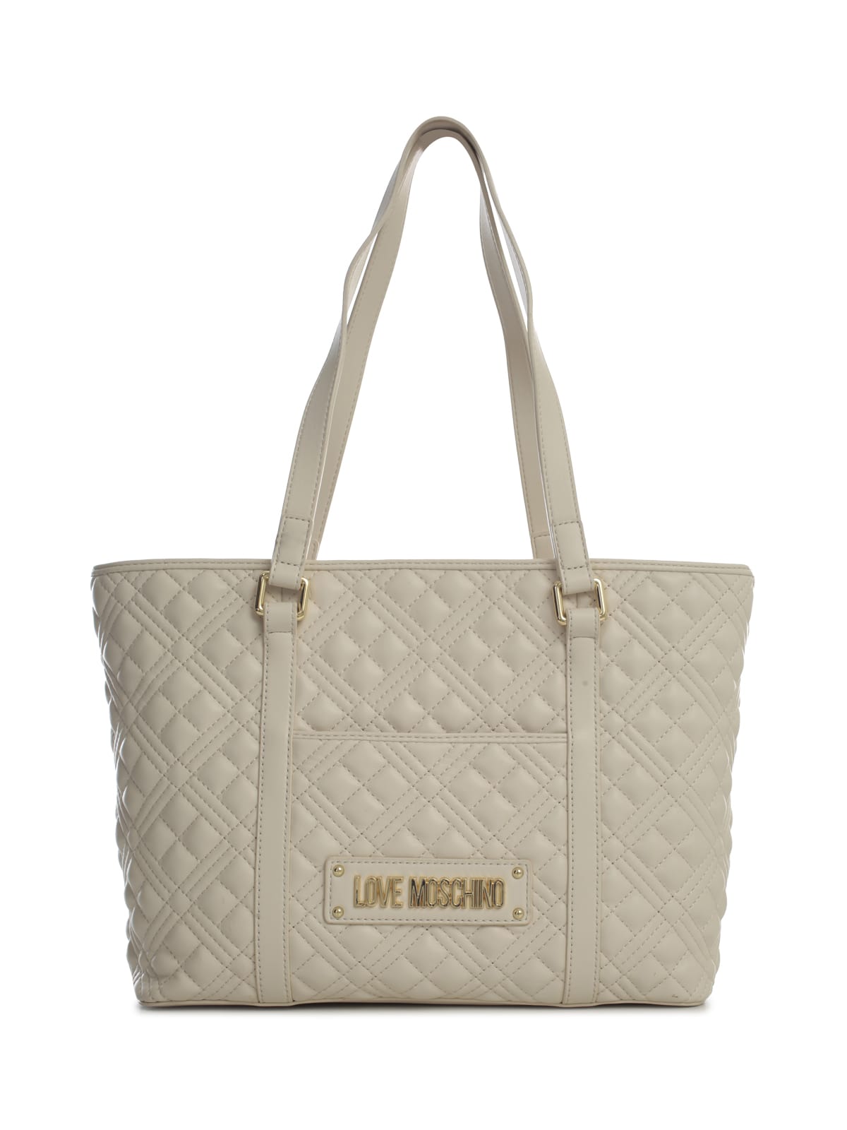 Love Moschino Quilted Pu Tote Bag
