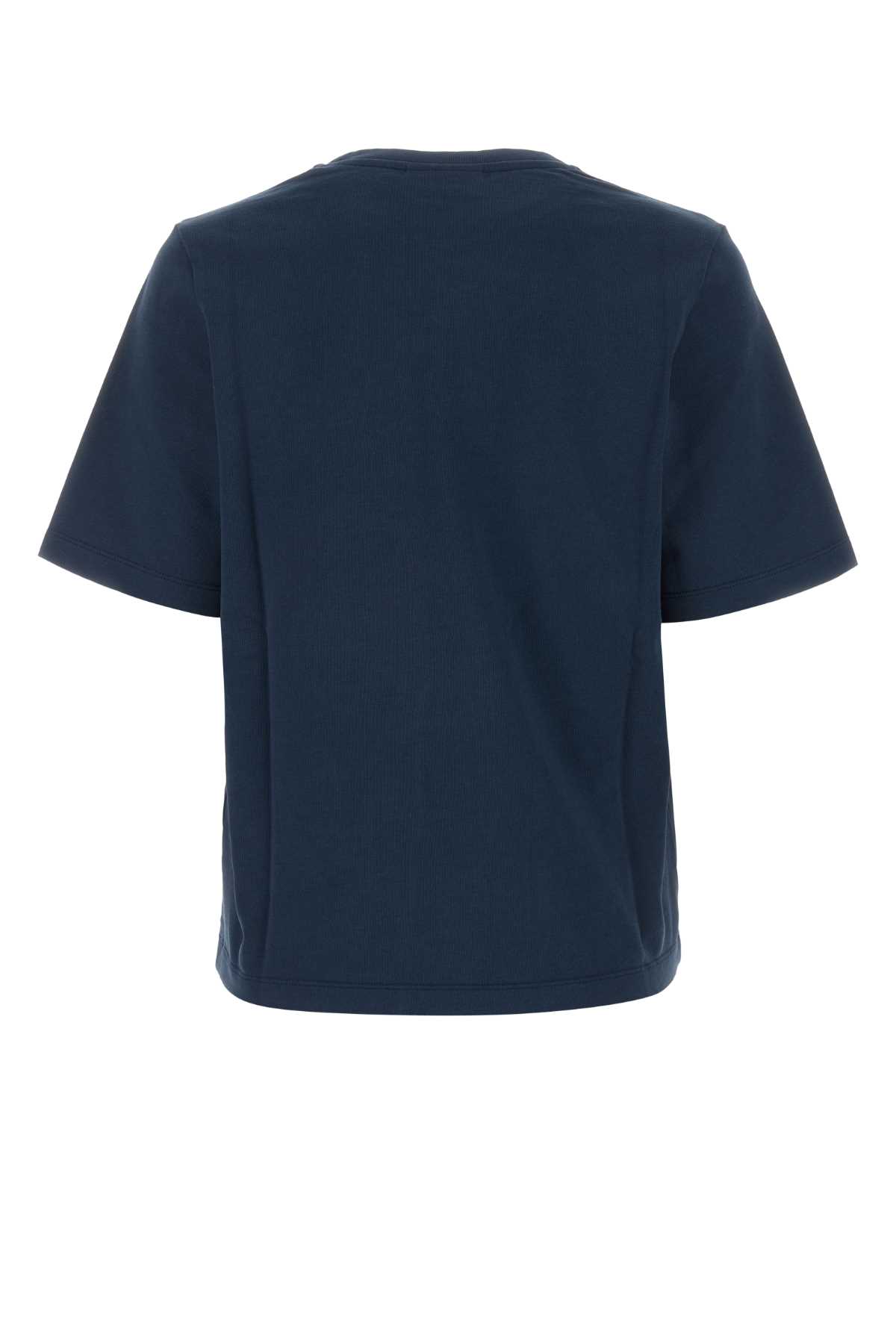 Maison Kitsuné Navy Blue Cotton T-shirt In Ink Blue