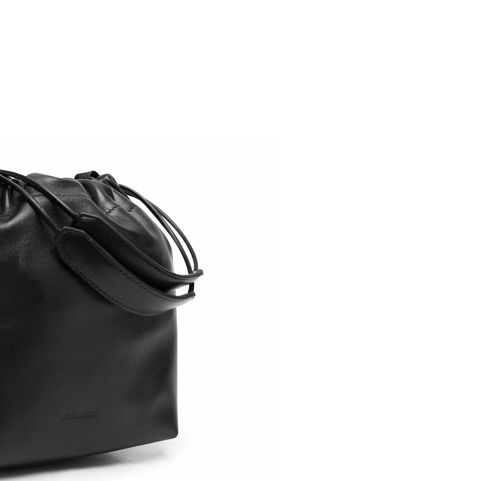 Shop Jil Sander Leather Shoulder Bag In Black