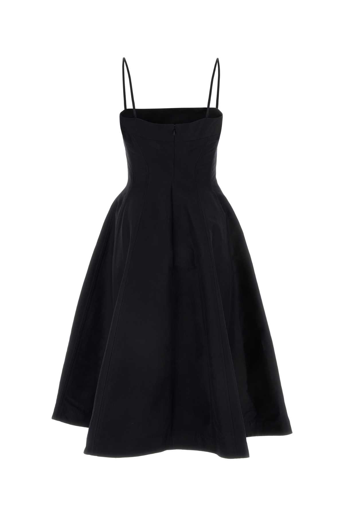 Shop Marni Black Cotton Dress In 00n99