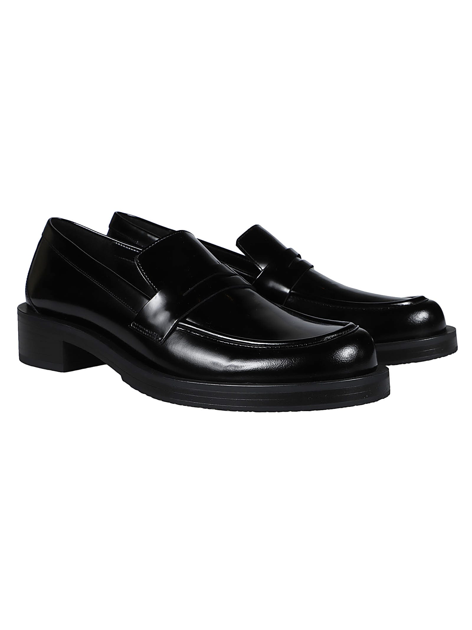 Shop Stuart Weitzman Palmer Bold Loafers In Blk Black