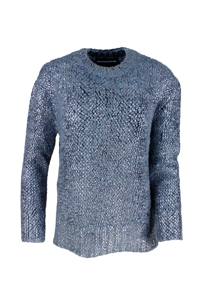 Shop Ermanno Scervino Sweater In Blu