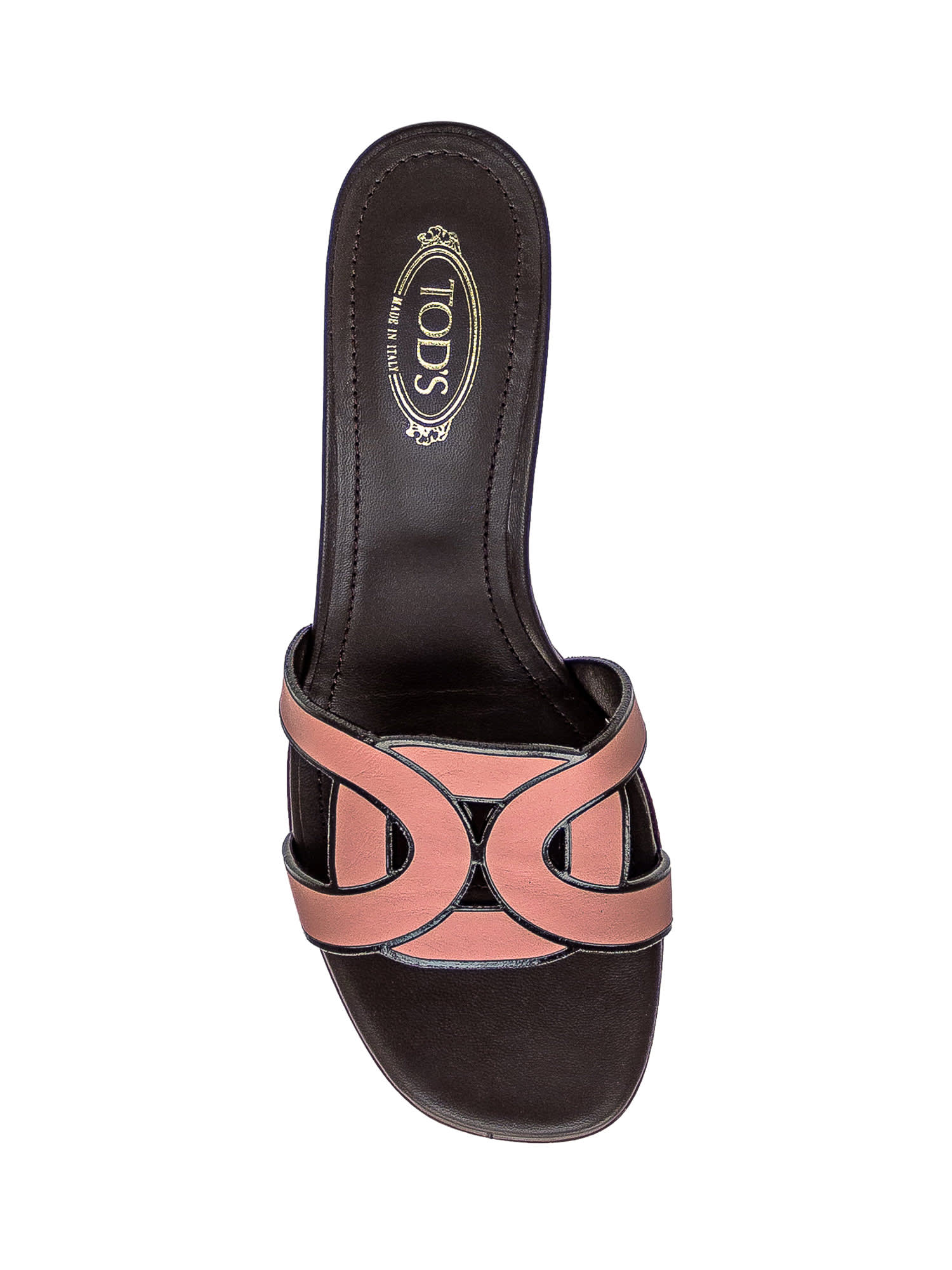 Shop Tod's Leather Sandal In Glicine