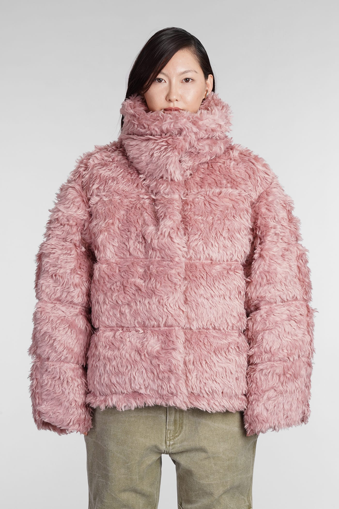 ACNE STUDIOS PUFFER IN ROSE-PINK ACRYLIC