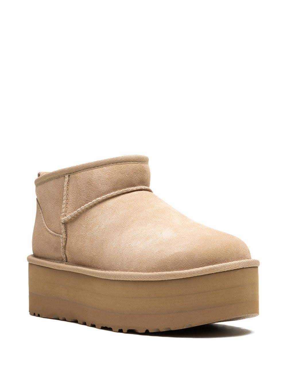 Ugg Classic Ultra Mini 1135092-san Platform Boots Women Sand Suede Comfort Ankle In Sand