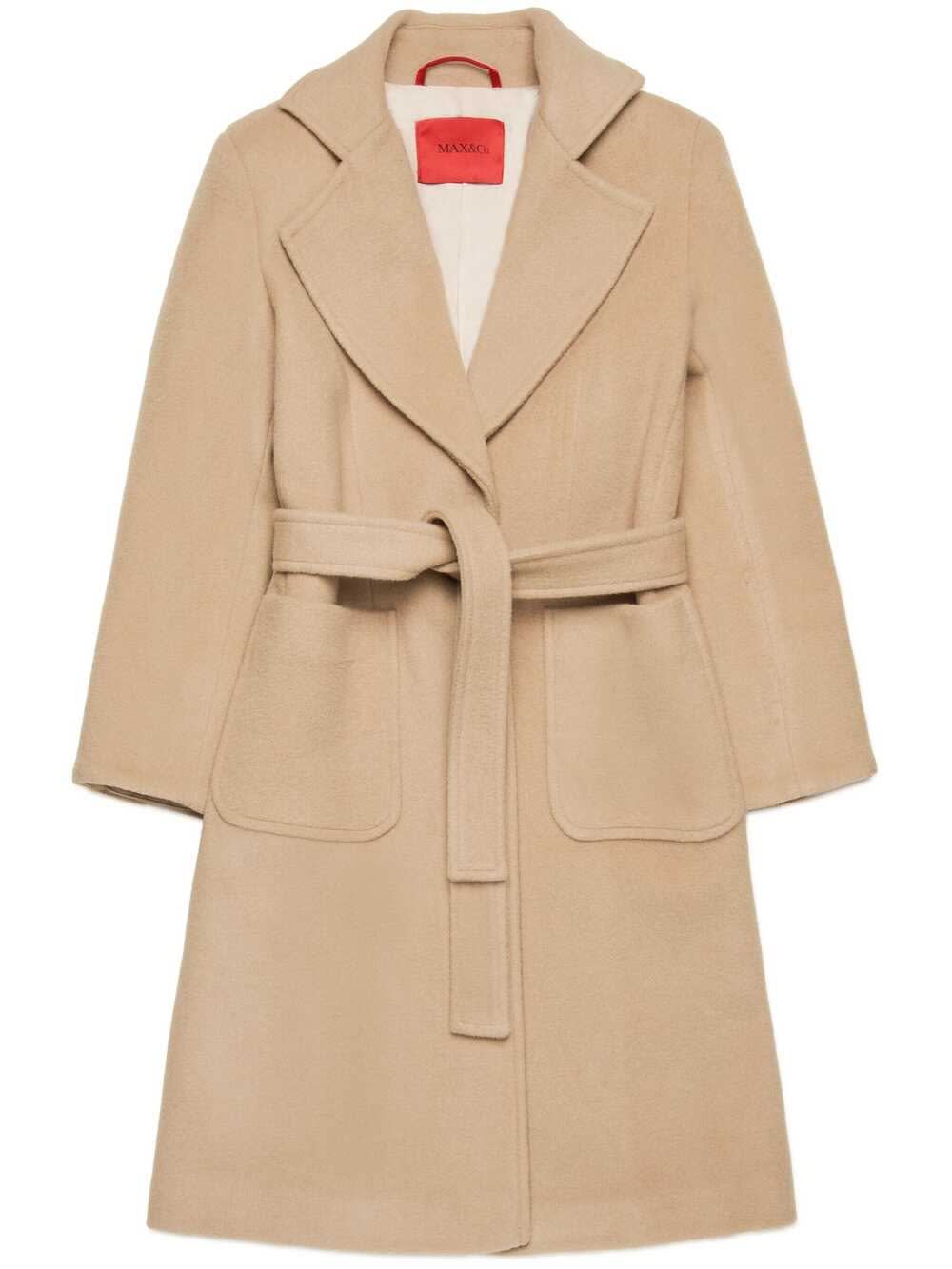 Max&amp;co. Kids' Beige Wool Runaway Coat In Neutral