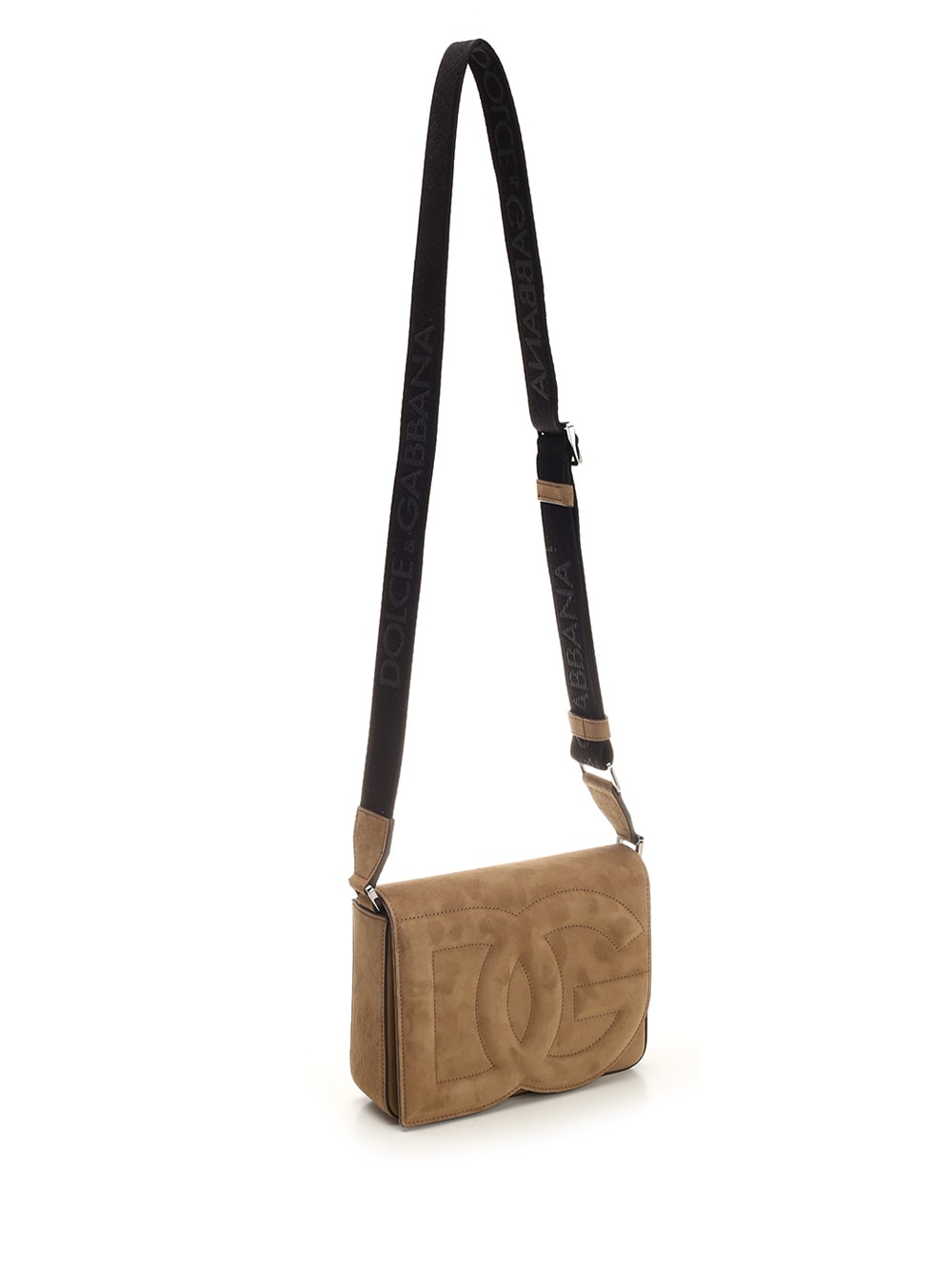 Shop Dolce & Gabbana Medium Dg Logo Crossbody Bag In Hazelnut