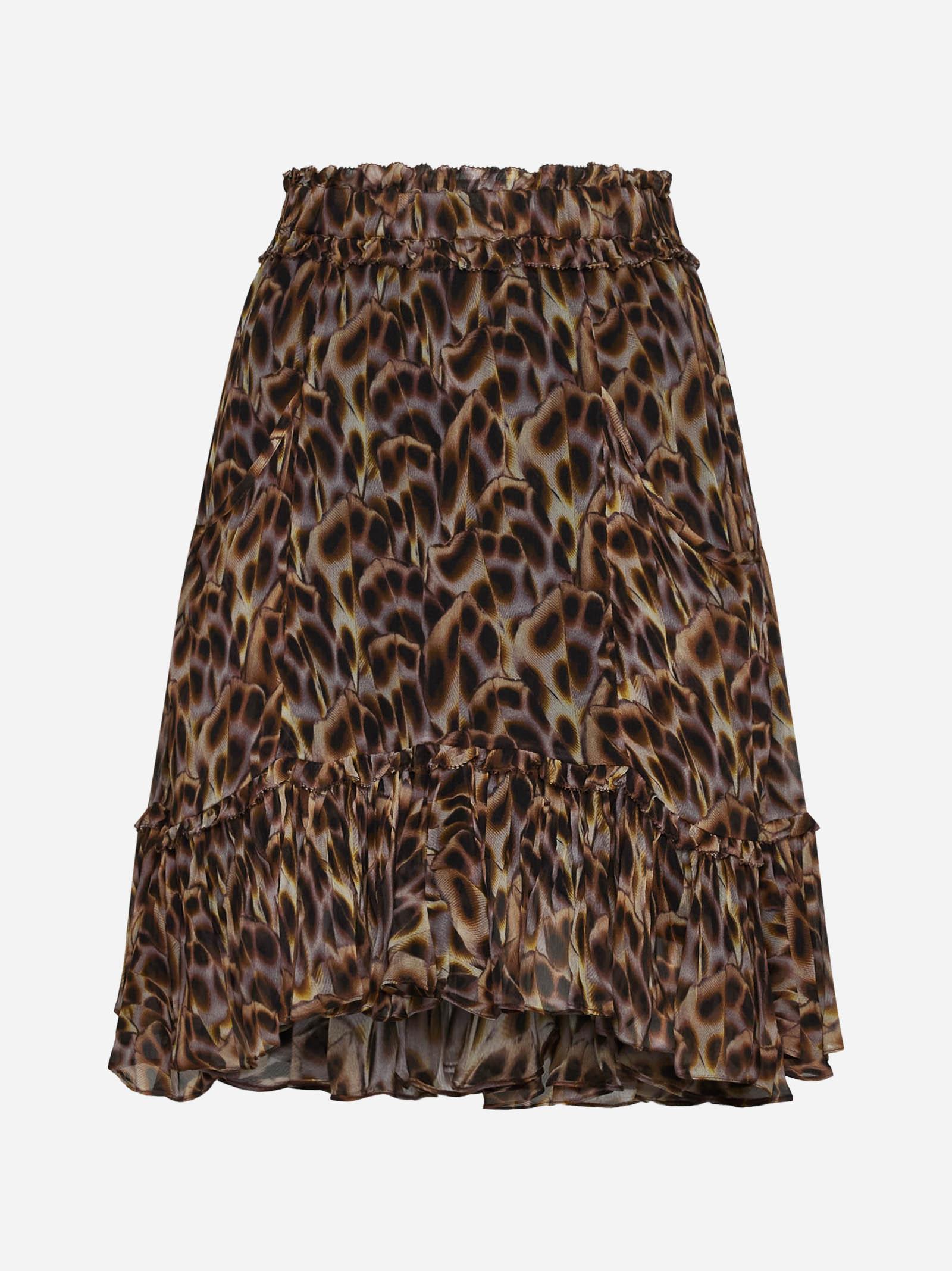 Marant Étoile Viera Print Viscose Miniskirt