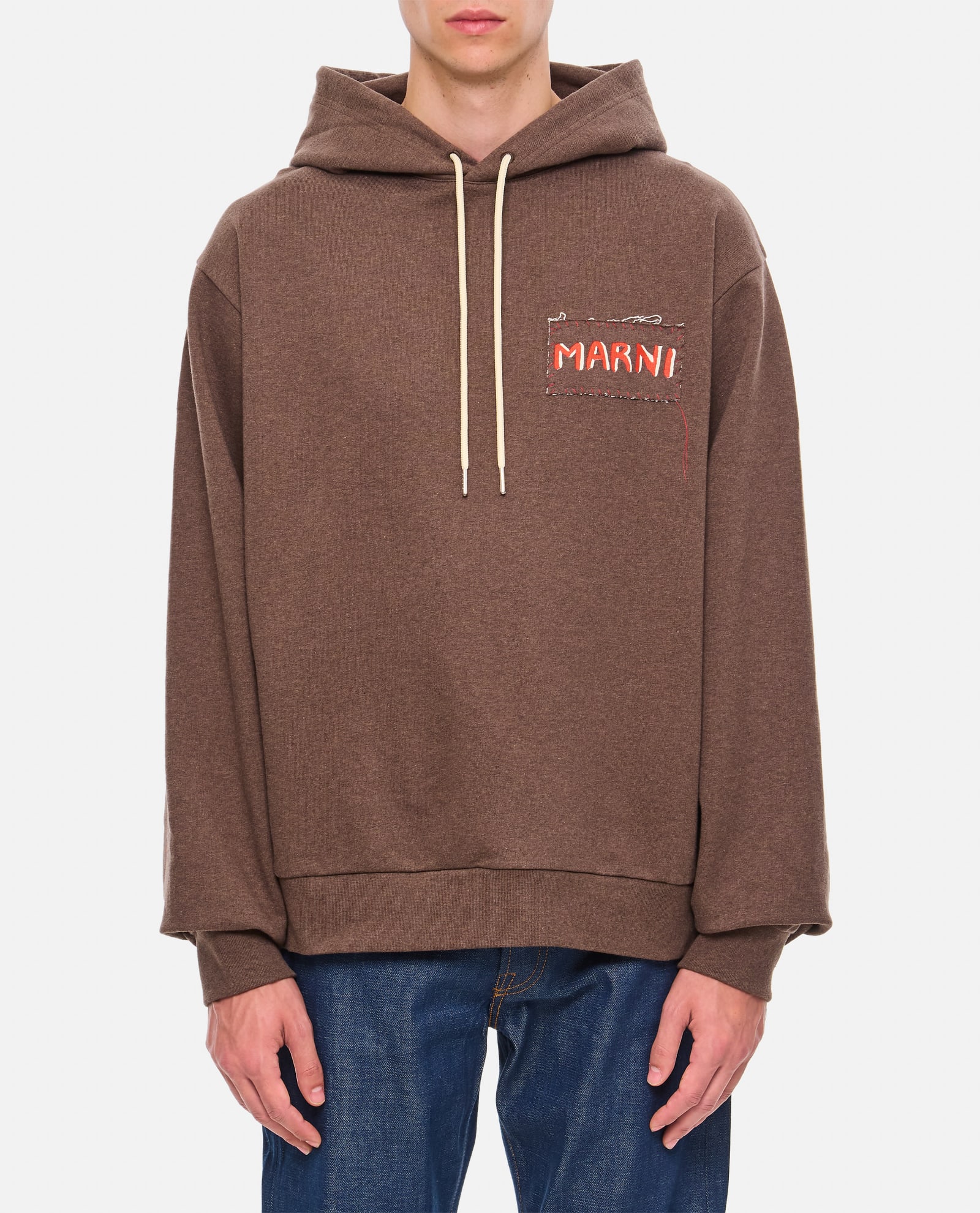 Shop Marni Cotton Sweatshirt In 00m80