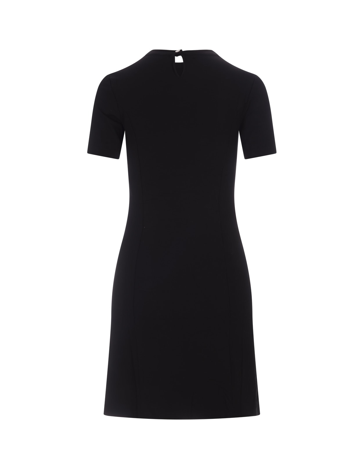 Shop Rabanne Black Mini Dress With Draping