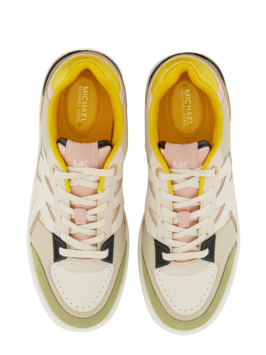 Michael Kors Leather Sneaker In Multicolour