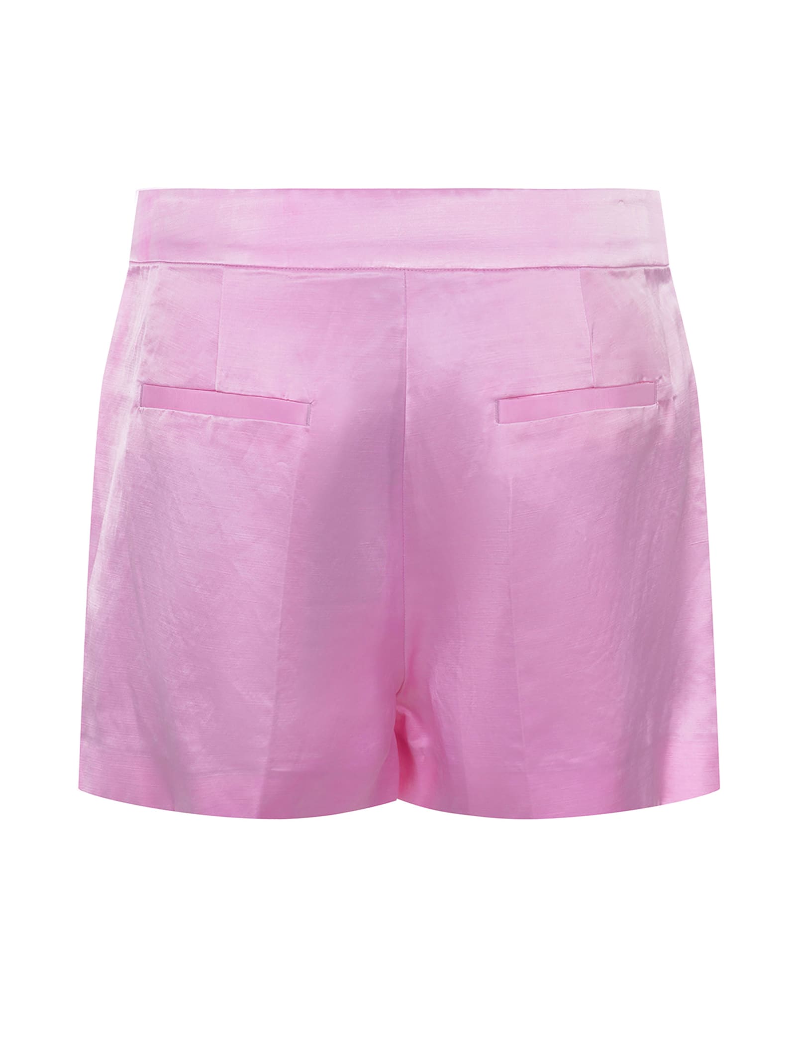 Pinko Linen-blend Shorts In Pink