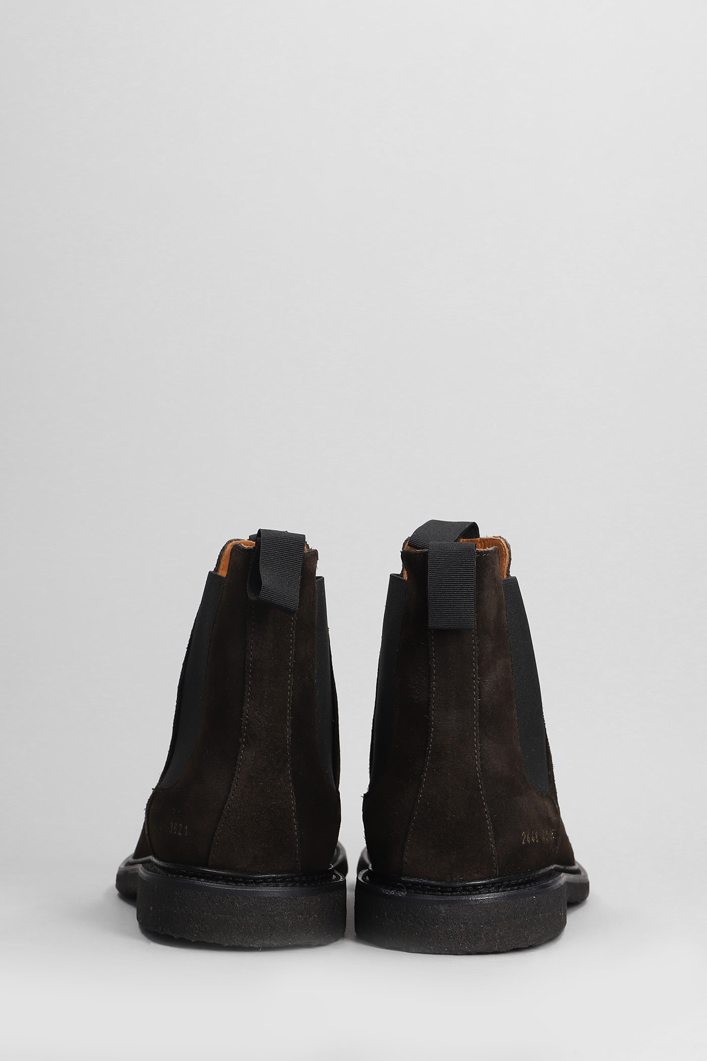 Common Projects Ankle Boots In Brown Suede In Brown