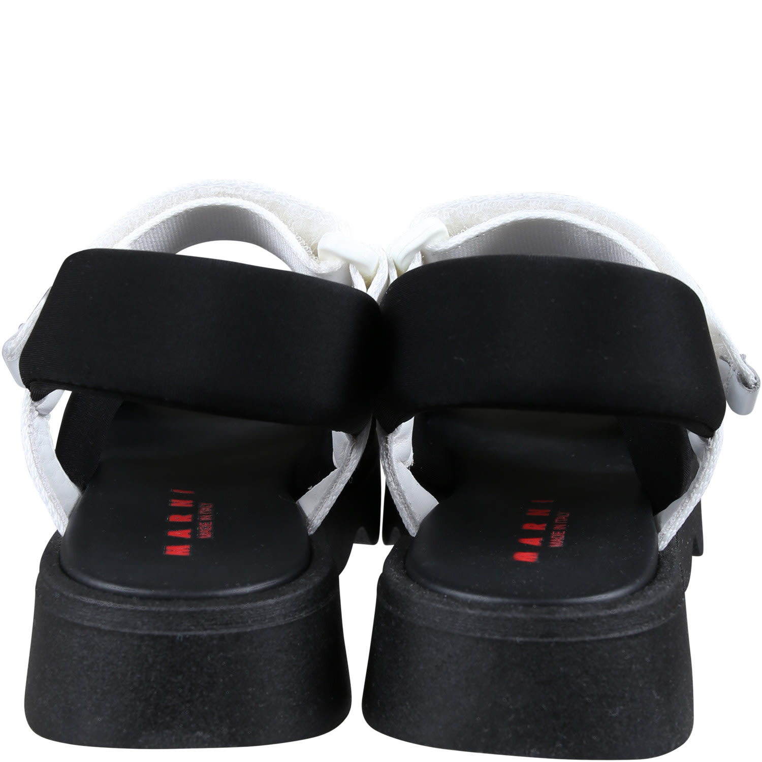 Shop Marni Black Sandals For Girl With Logo