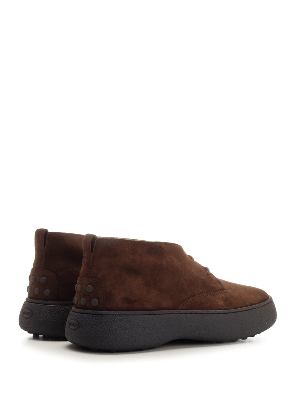Shop Tod's Suede Ankle Boots In Marrone Africa