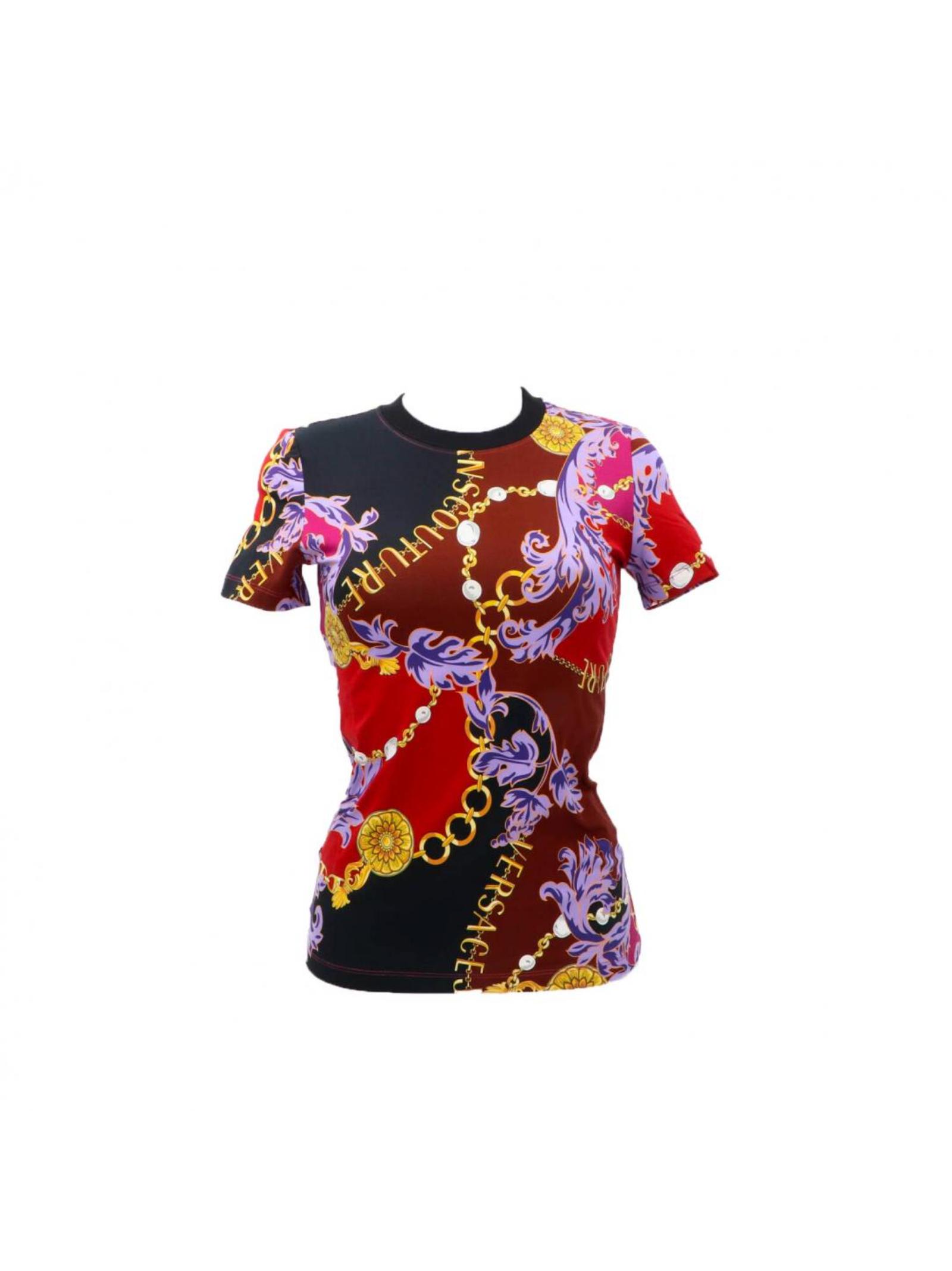 Shop Versace Jeans Couture T-shirt In Multicolour