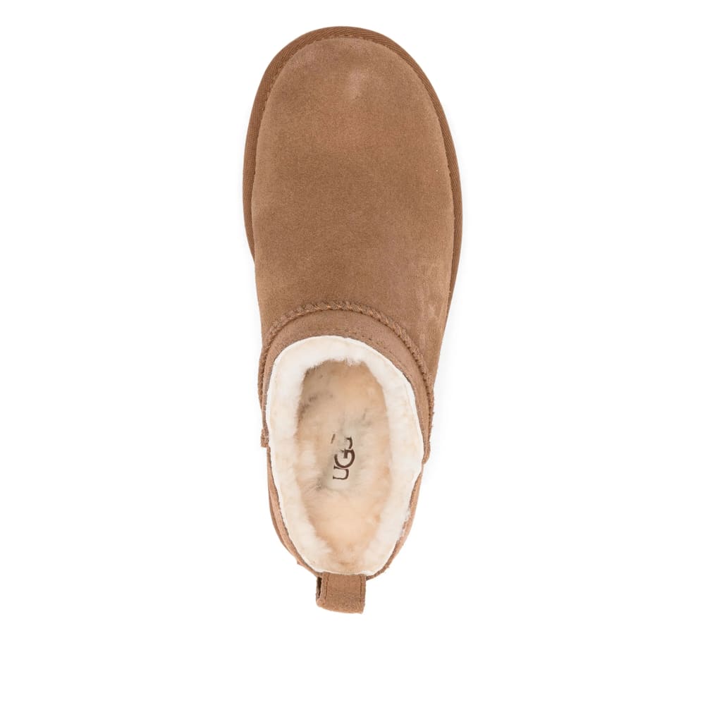 Ugg Soft Suede Mule With Lambskin Lining In Multi
