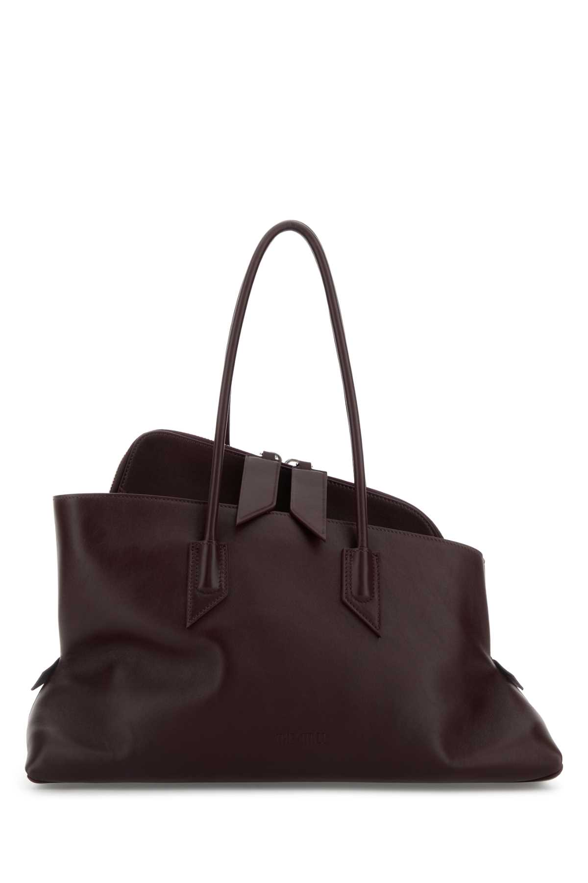 Burgundy Leather Medium La Passeggiata Shoulder Bag