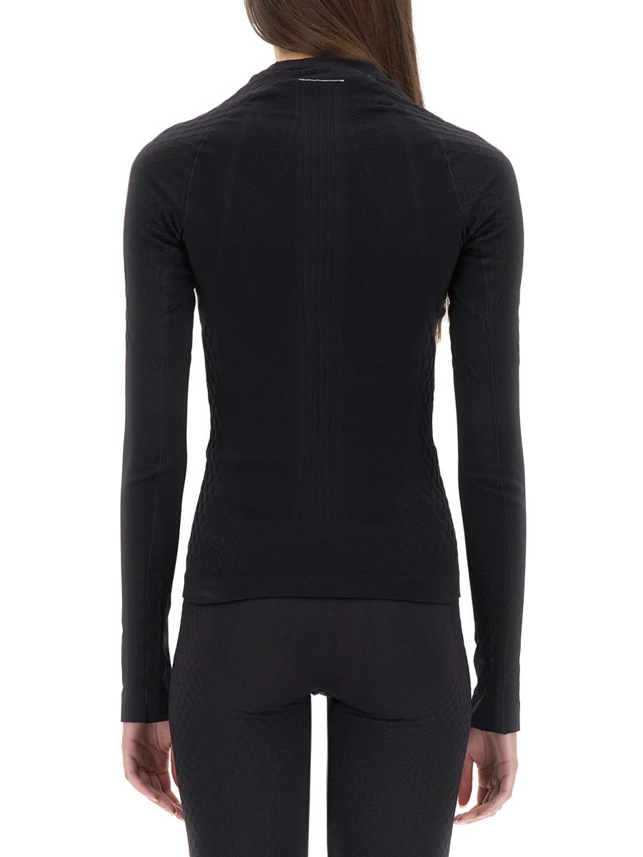 Mm6 Maison Margiela Mm6 X Salomon Technical Long Sleeve Top In Deep Black