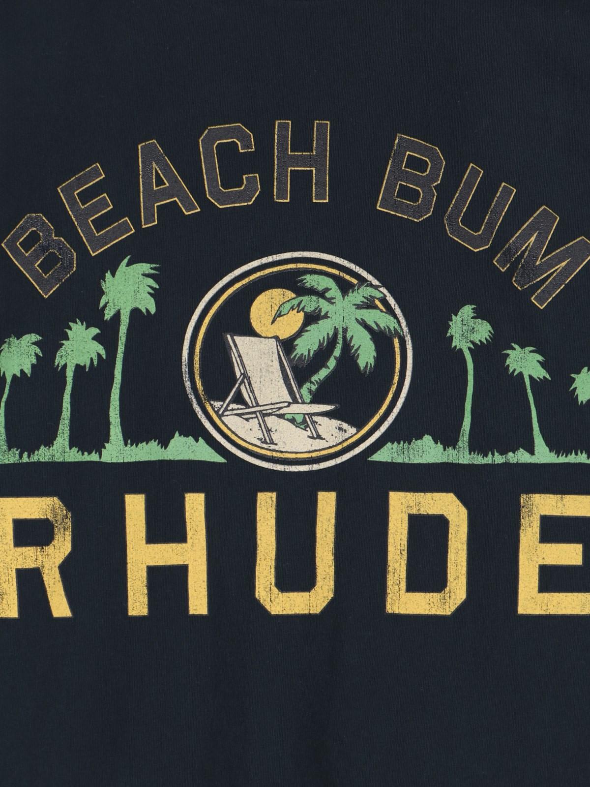 Shop Rhude Beach Bum T-shirt In Vtg Black