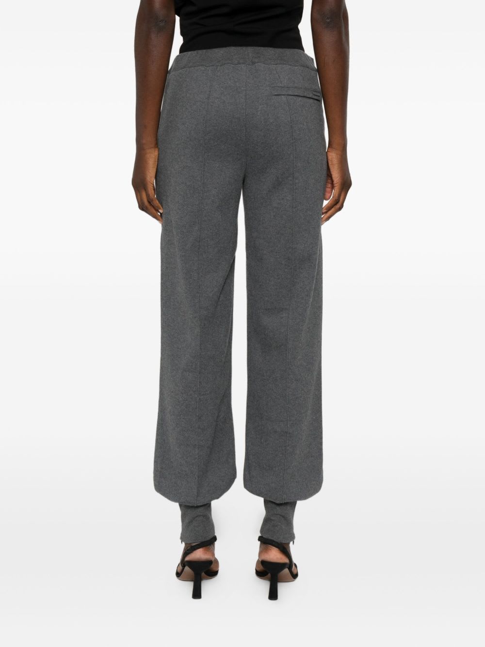 Tom Ford Tapered Leg Trousers With Adjustable Drawstring And Elasticized Cuffs In Gray