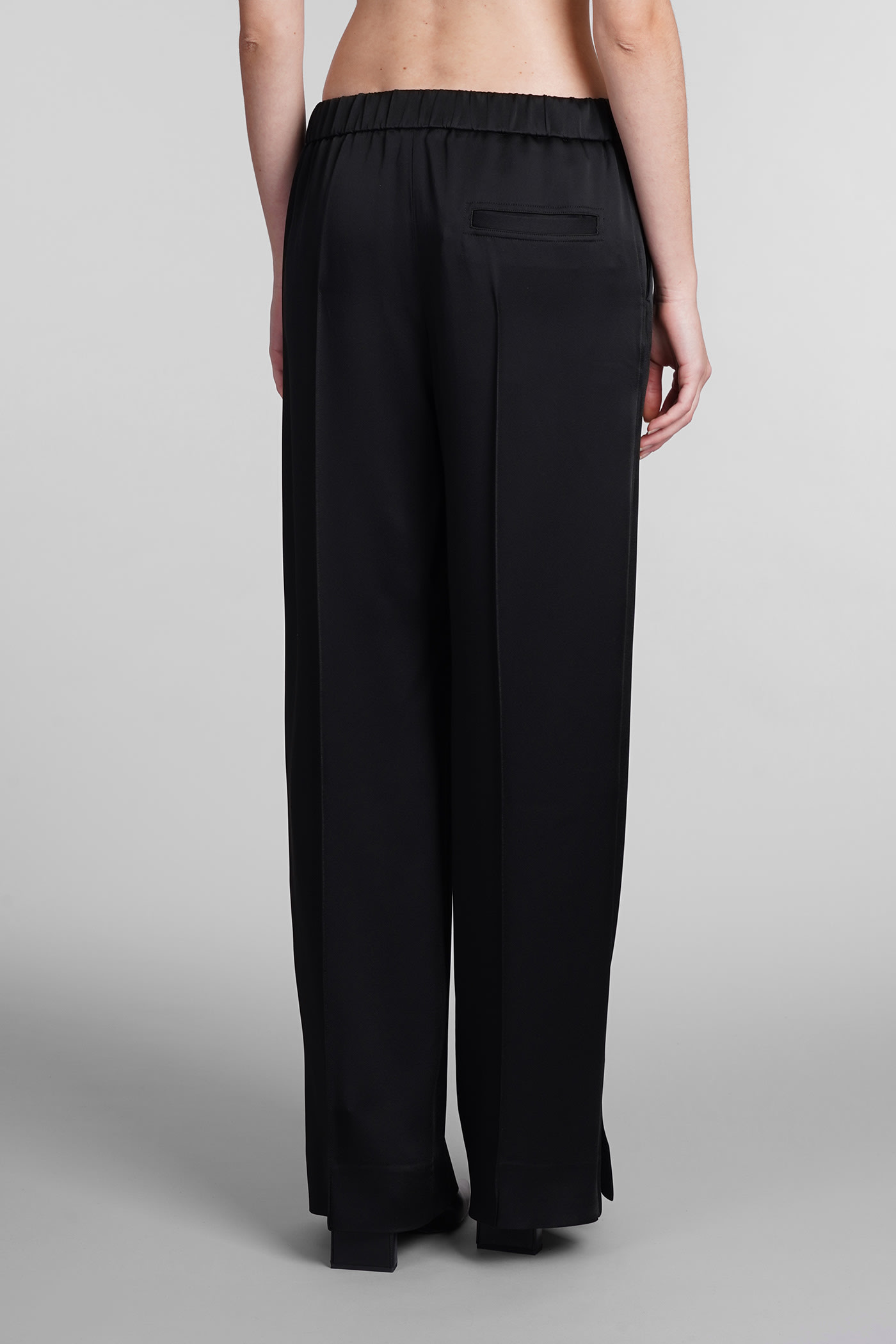 Shop Jil Sander Pants In Black Acetate