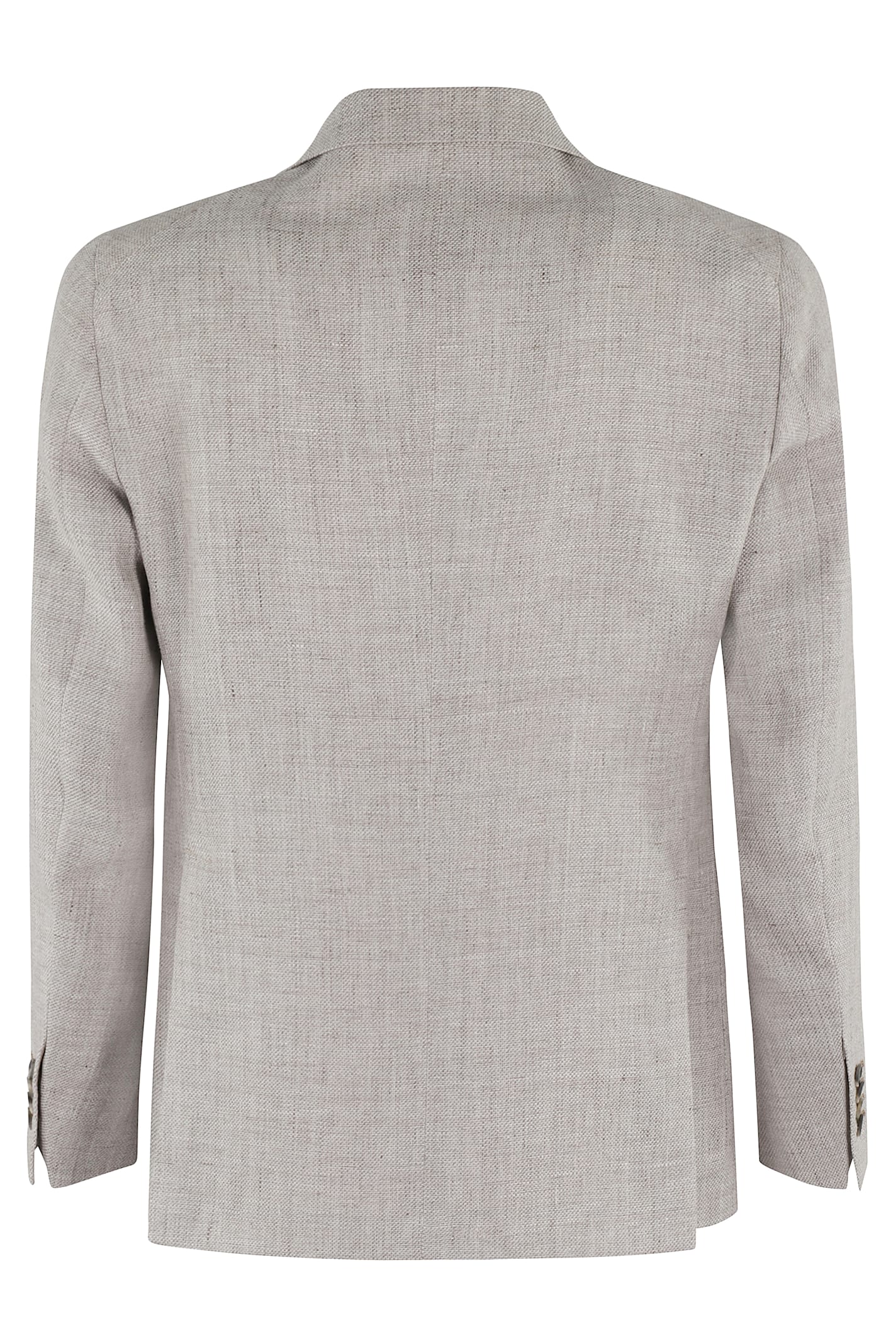 Tagliatore Linen Wool Mat Effects Single Breasted Jacket In Corda