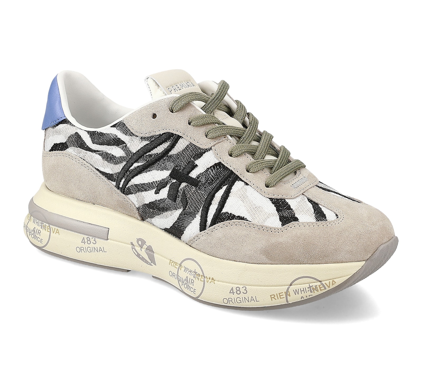 Shop Premiata Cassie In Animalier Zebra