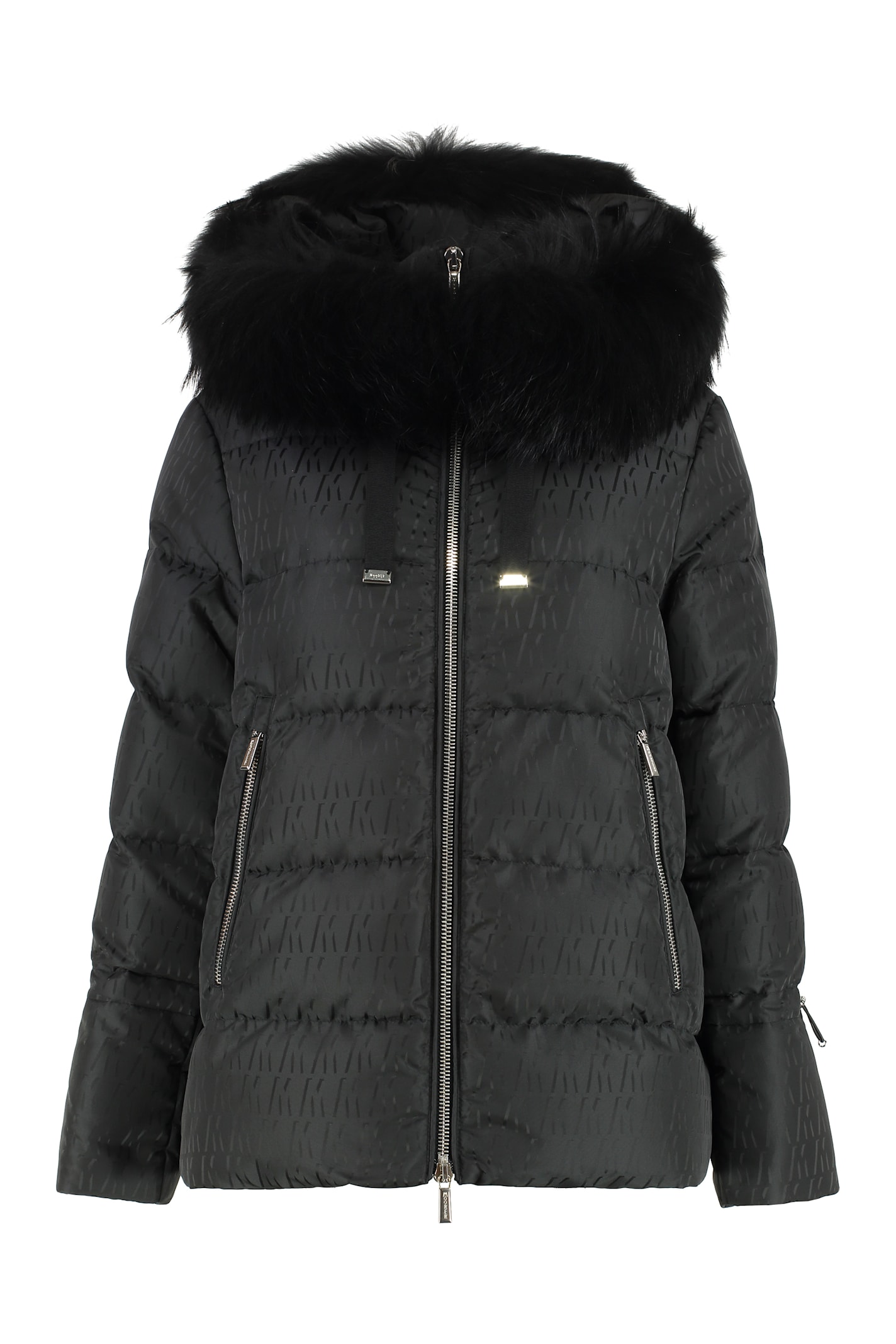 Moorer Gadia Hooded Short Down Jacket In Black