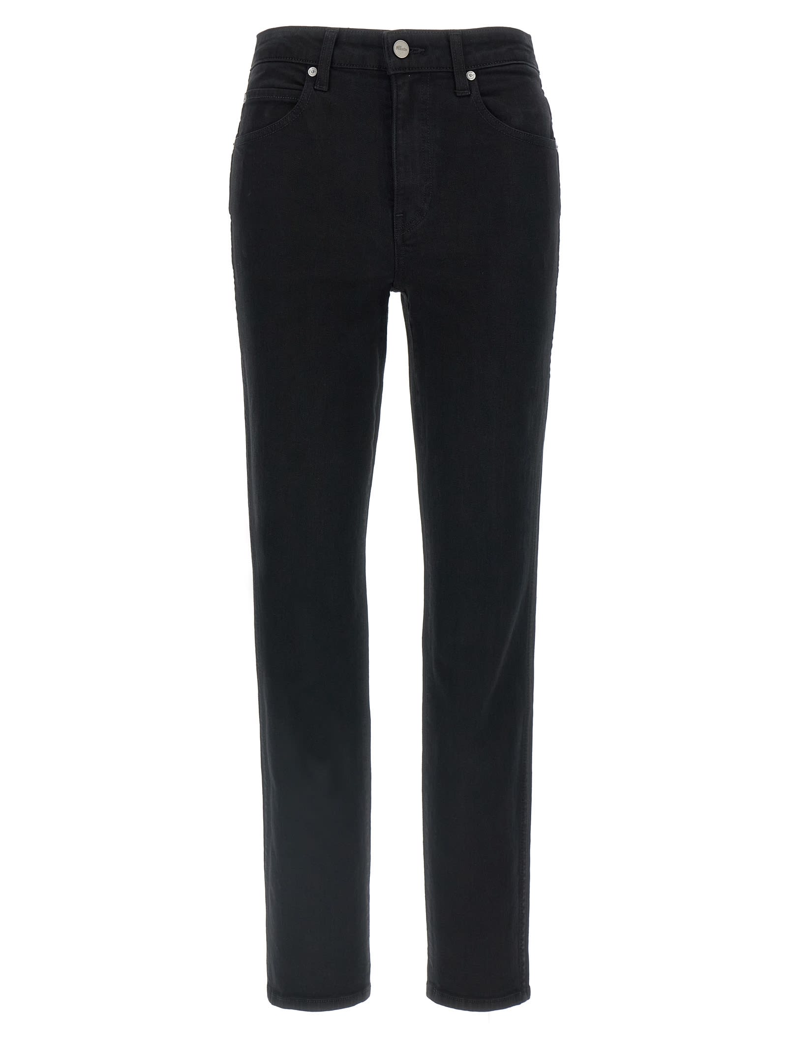 Khaite Abigail High Rise Straight Jeans In Black