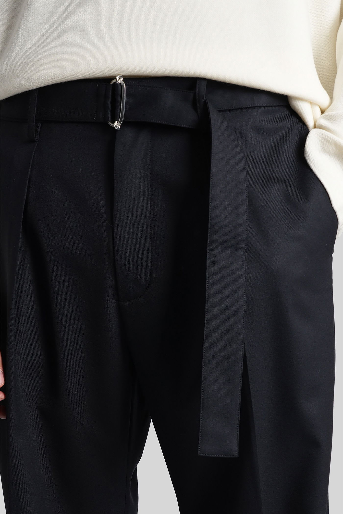 Attachment Pants In Blue Polyester In Blue