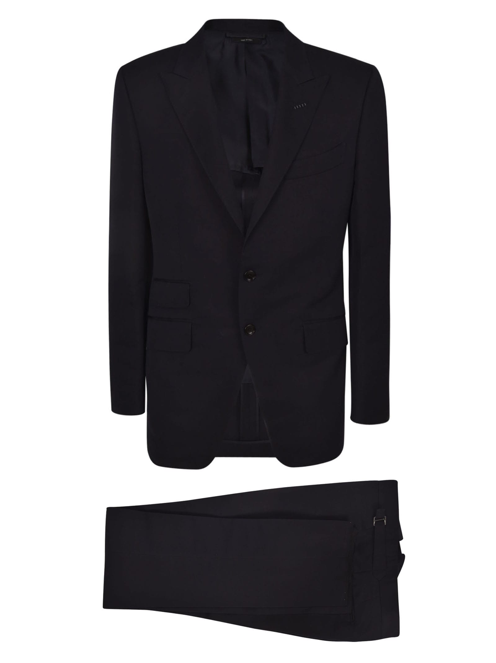 Tom Ford Single-breasted Suit In Dark Blue