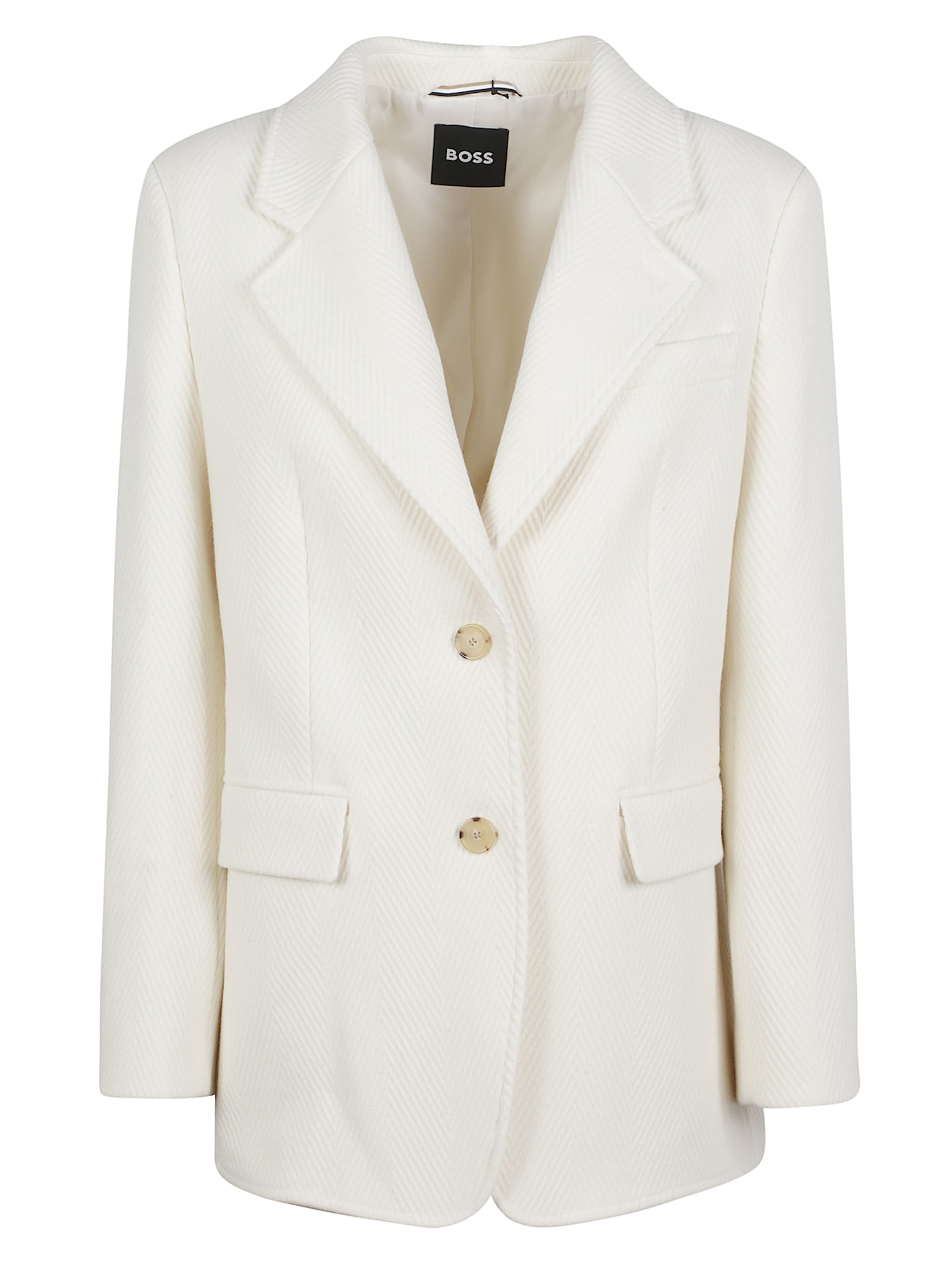Hugo Boss Jovana Wool Blazer In White