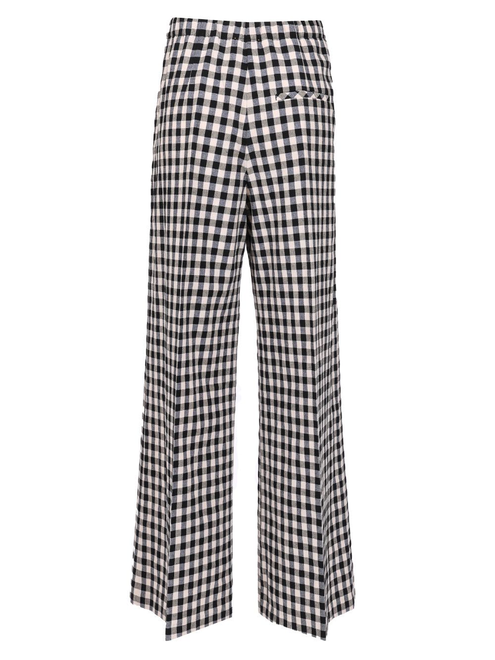 FORTE FORTE GINGHAM WIDE LEG PANTS