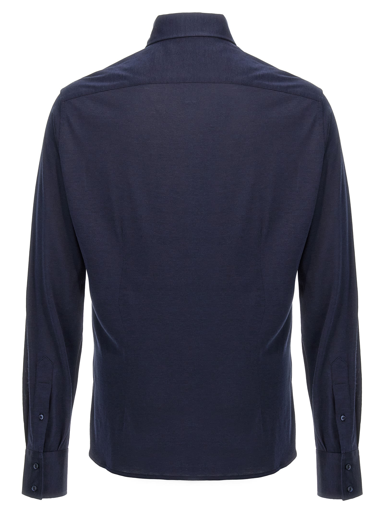 Shop Brunello Cucinelli Jersey Shirt In Blue