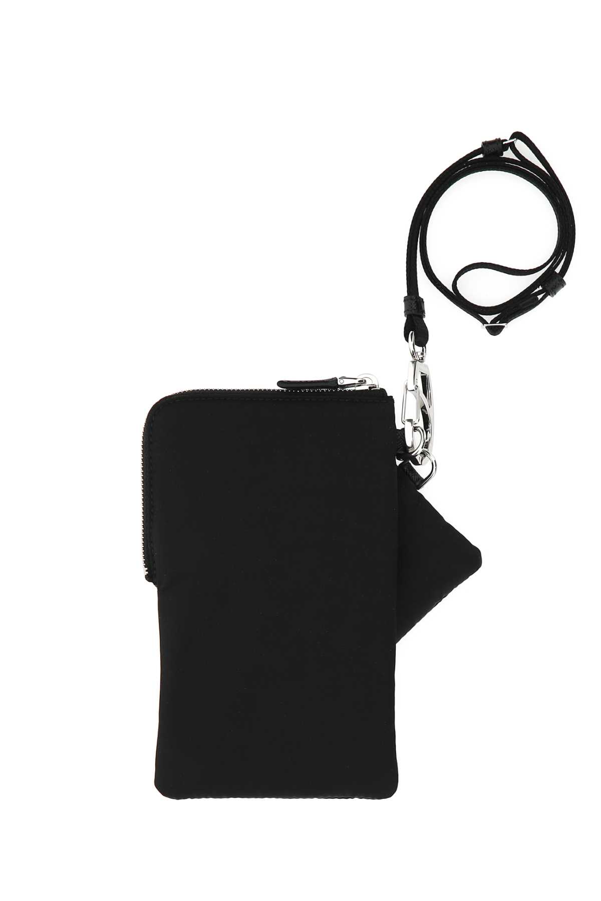Shop Prada Black Nylon Phone Case In Nero