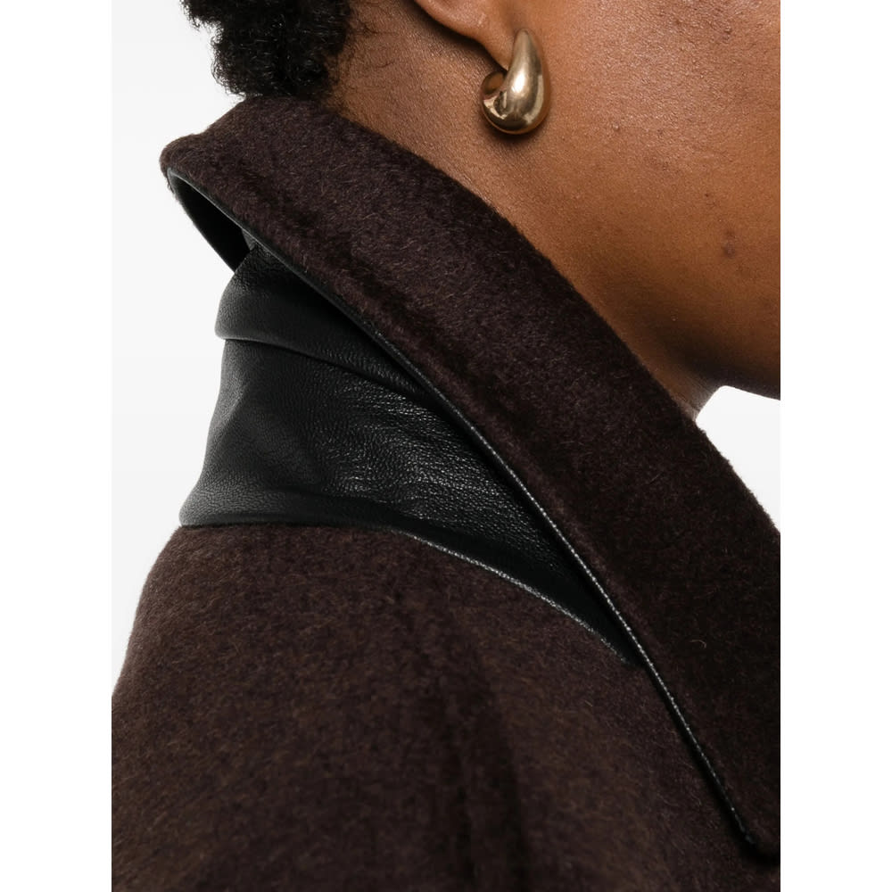Max Mara Oversized Coat In Cashmere, Alpaca And Wool In Brown