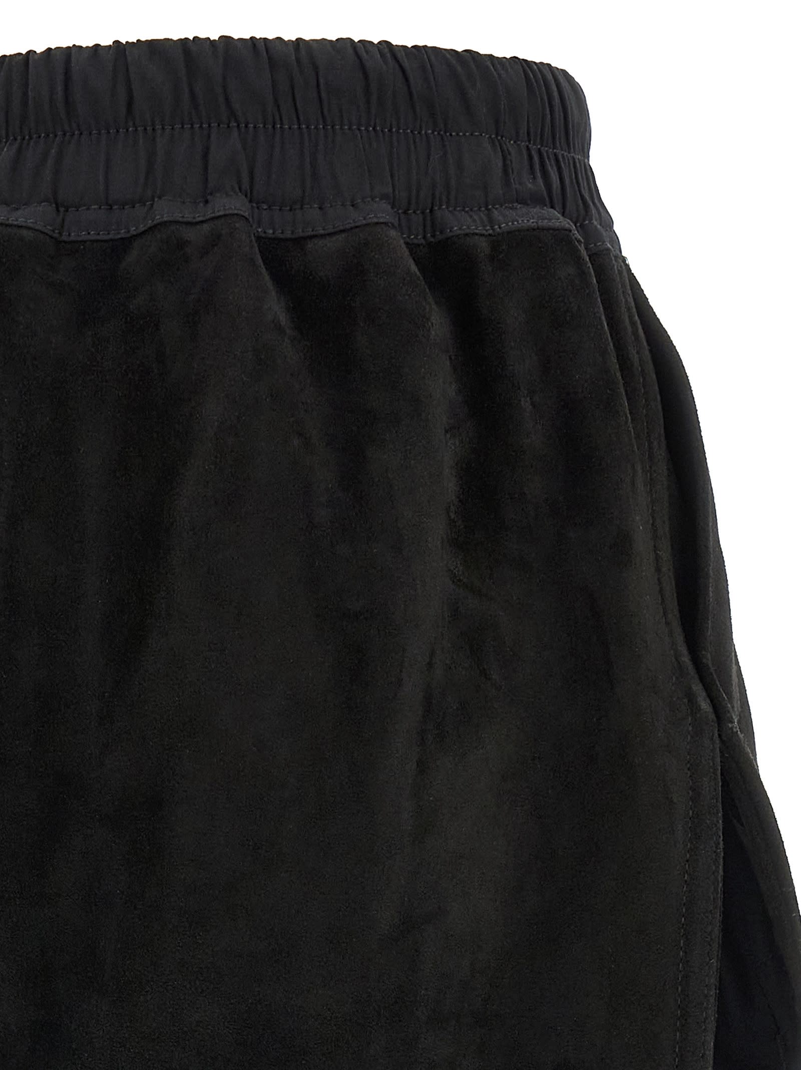 Rick Owens Cloud Layered Elastic Waistband Shorts In Black