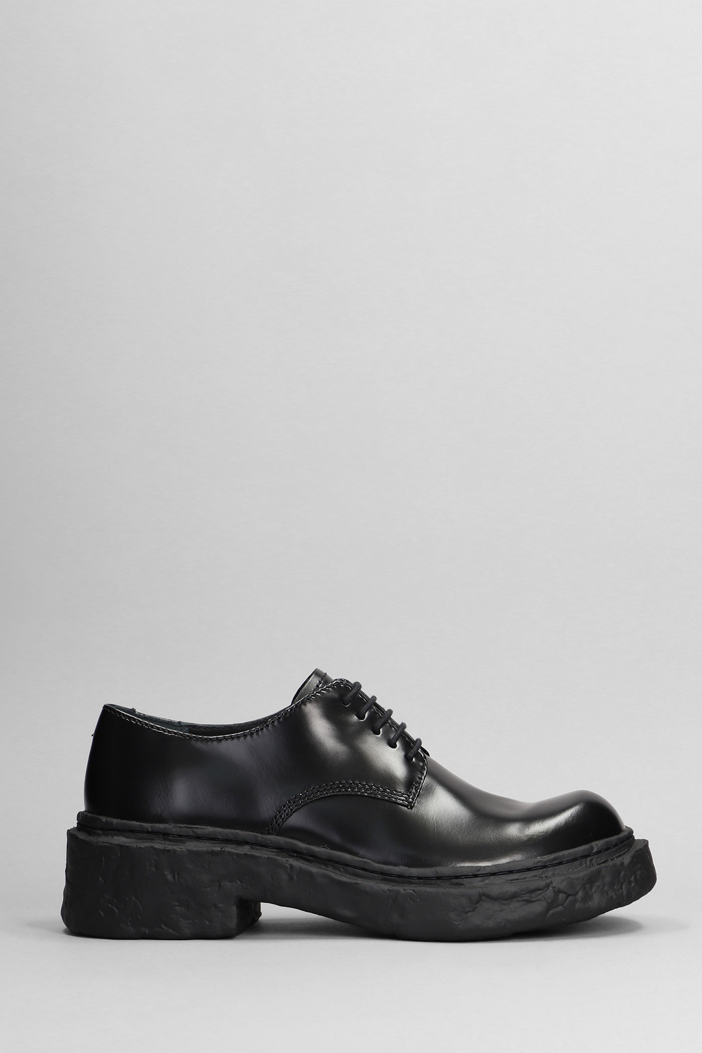 Vamonos Lace Up Shoes In Black Leather