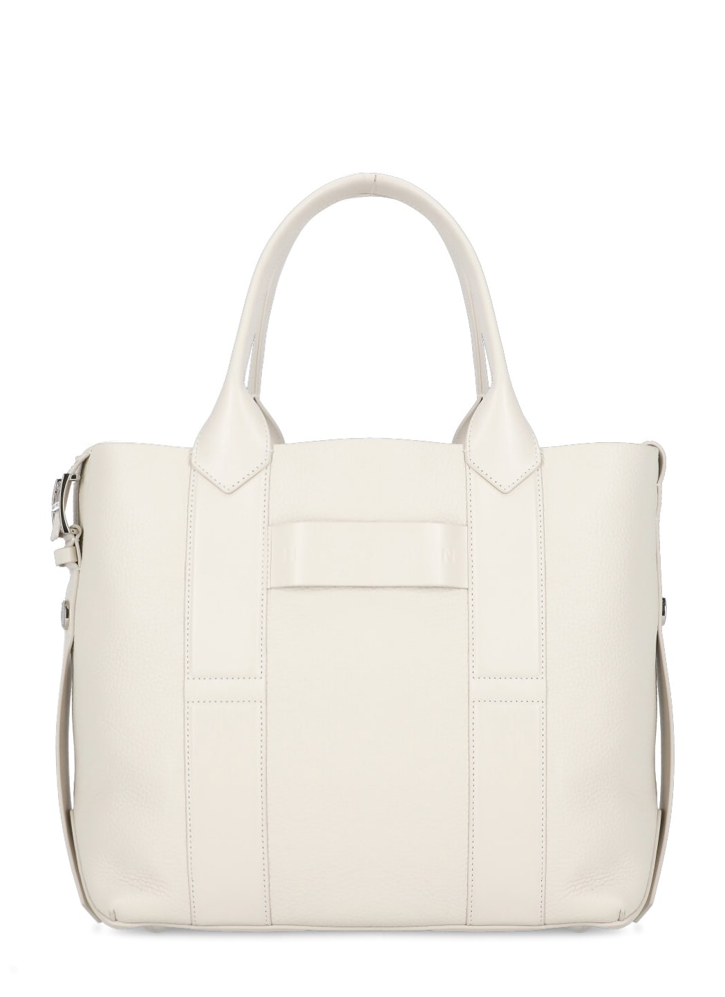 Shop Hogan Script Media Shopping Bag In White