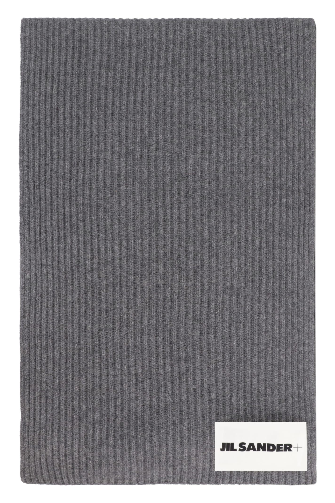 Shop Jil Sander Wool Scarf In Grey