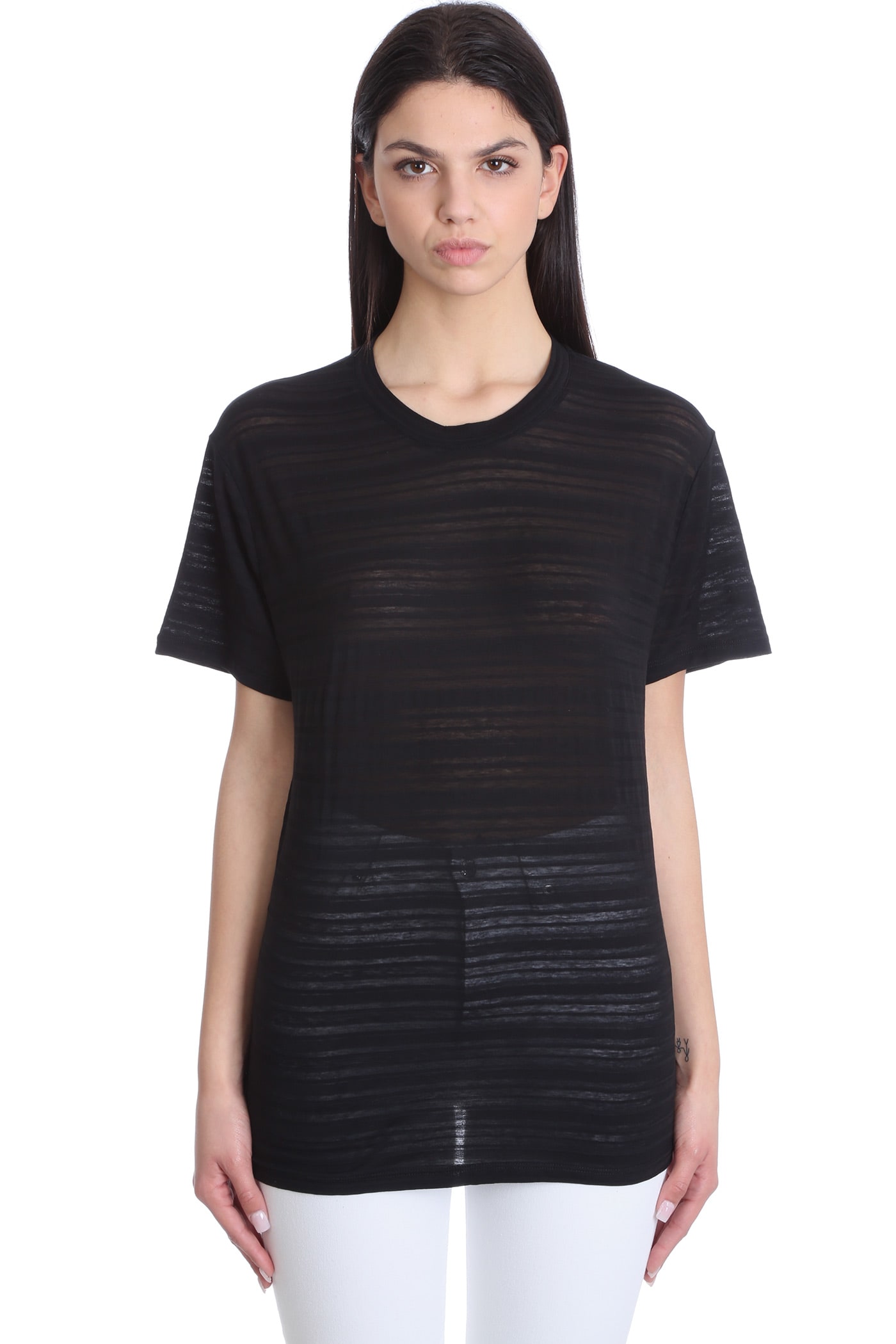 IRO Melodie T-shirt In Black Cotton