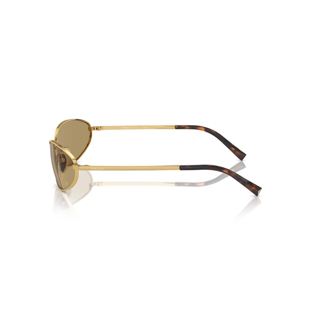 Shop Prada Sunglasses In Oro/verde