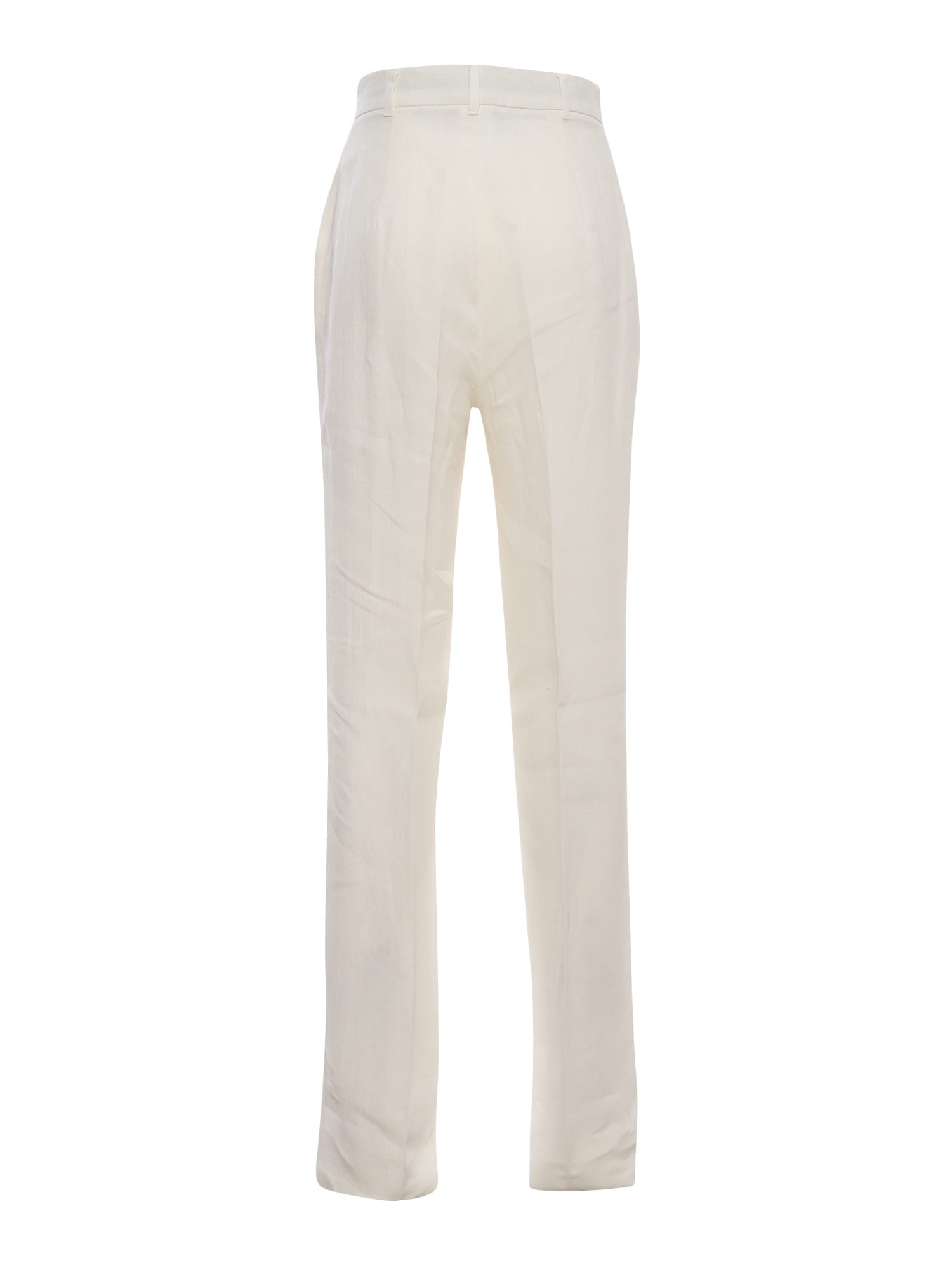 Shop Max Mara Alcano White Trousers
