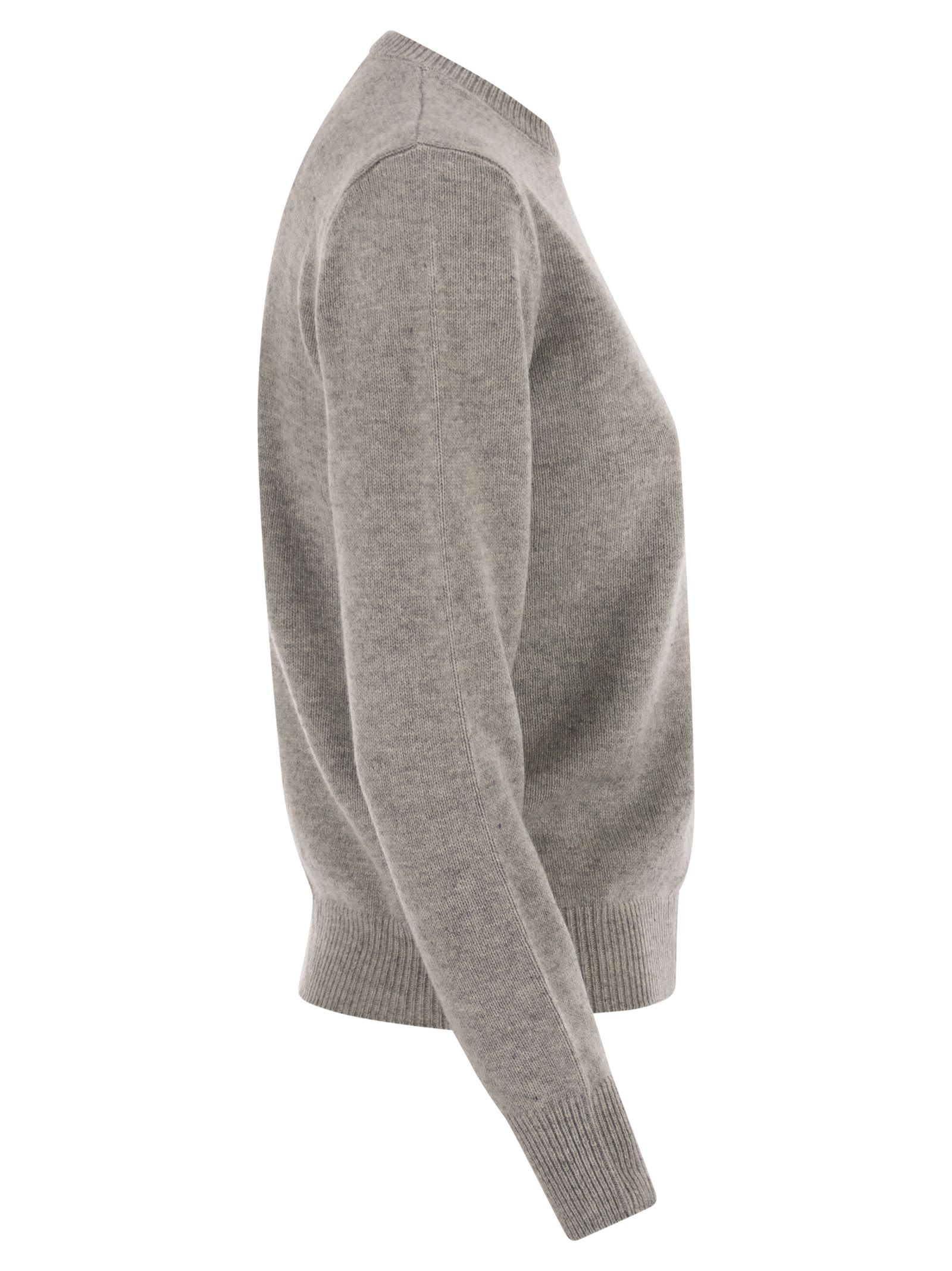 Mc2 Saint Barth Wool And Alpaca Blend Jumper With Lucky In Love Embroidery In Green